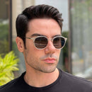 Óculos Brut 2 em 1 Clip-On Masculino Redondo Transparente Rui 2.0